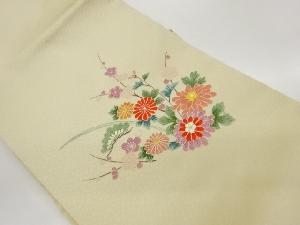 銀通し汕頭刺繍梅に松模様名古屋帯